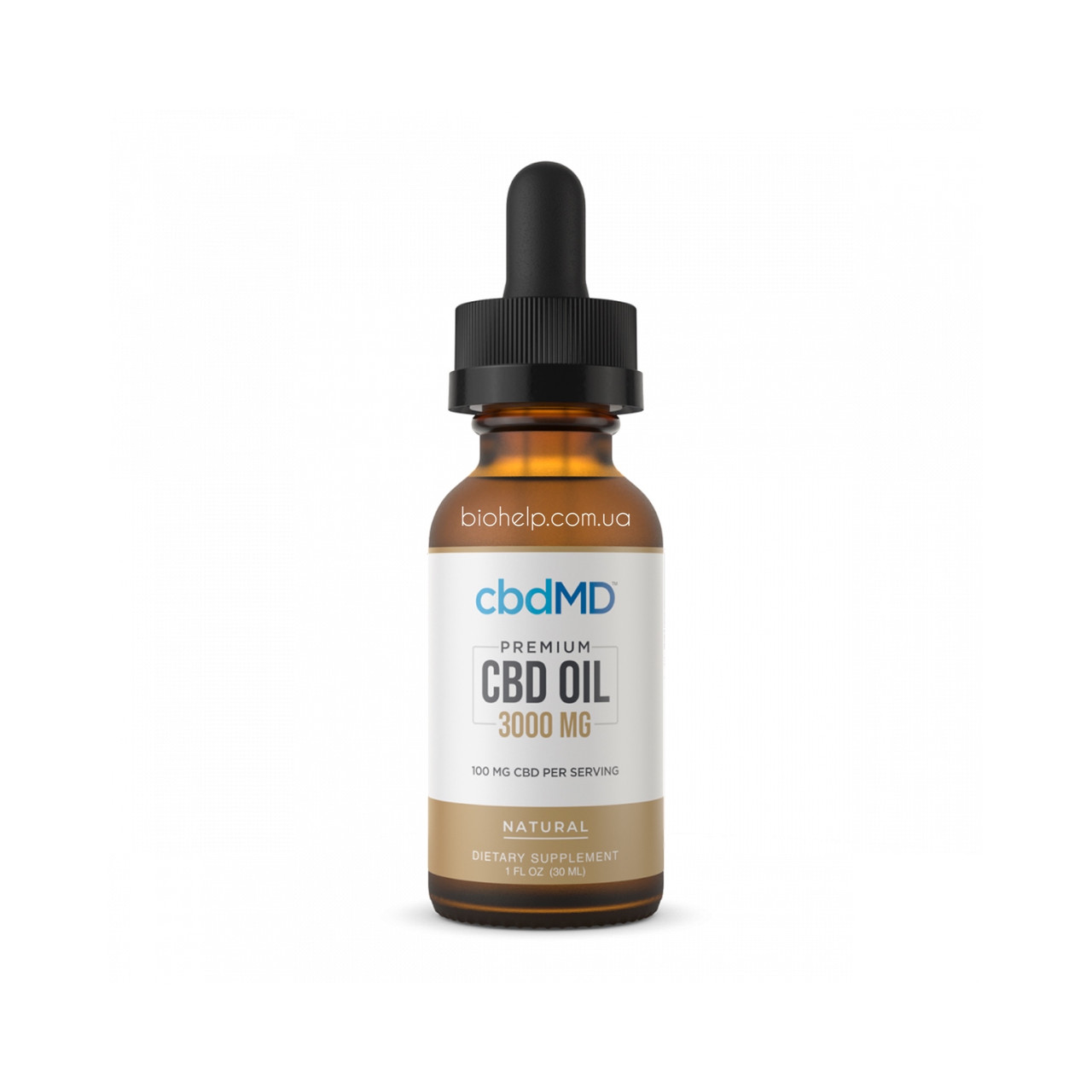 CbdMD - CBD Oil Tincture NATURAL - 3000 MG - 30 ml. Натуральний скус