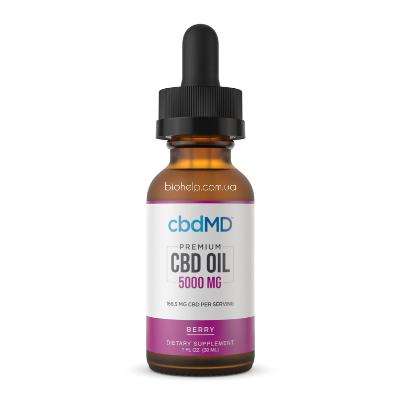 CbdMD — CBD Oil Tincture NATURAL — 5000 MG — 30 ml. ягідний смак