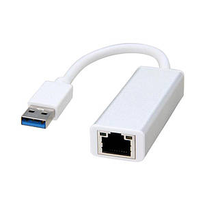 Мережевий адаптер USB 3.0 - RJ-45 LAN 1000M (Gigabit) TRY NET RTL8153 сірий