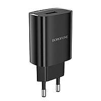 Сетевое зарядное устройство Borofone BN1 | 1 USB-A | 2.1A | черный