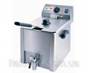 Фритюрниця однопостова Inoxtech HDF-8 об'ємом 8 л з краном, фото 1