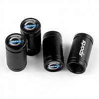 Ковпачки на ніпель для Вольво Alitek Sports Black Volvo (Logo Blue/Black fon), 4 шт.