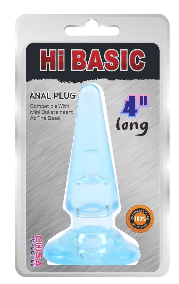 Блакитний анальний пробковий конус Привіт основний Sassy Anal Plug - синій