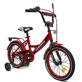 Велосипед дитячий 2-х колесний 16'ю 211615 (RL7T) Like2bike Sky, бордовий, рама сталь, з дзвінком - MegaLavka