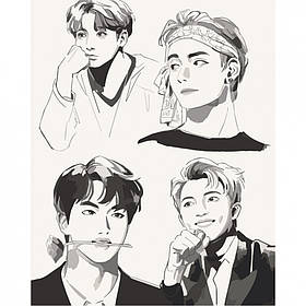 Картина по номерам "BTS. Fan Art" Art Craft 10278-AC 40х50 см — MegaLavka