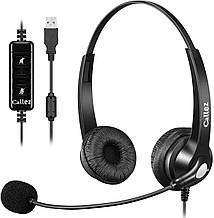 Callez дротова USB гарнітура з мікрофоном, що шумопригнічує.