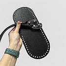 Комплект шкіряної фурнітури для в'язаної сумки Шопер, фото 2