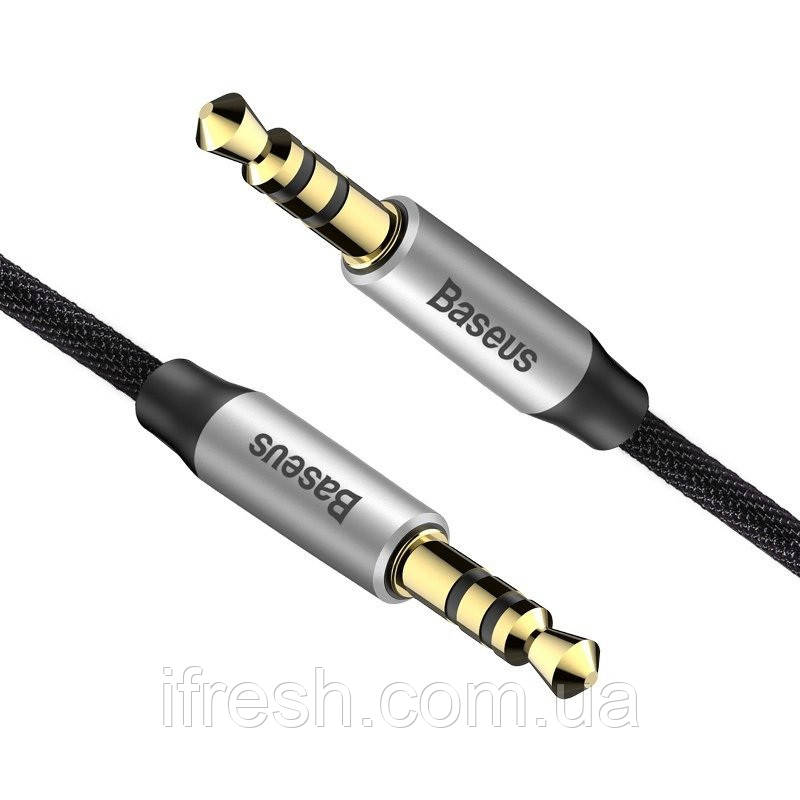 Кабель Baseus Audio Yiven M30 mini-Jack (3.5 mm) 1.5m, Silver+Black (CAM30-CS1)