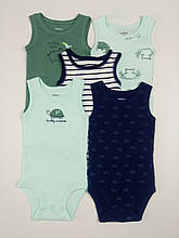 Боді-майки для хлопчика Картерс набір 5шт, 3м (55-61см)