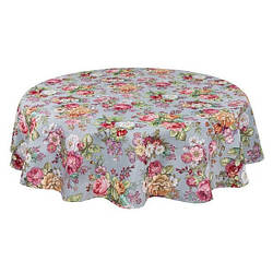 Гобеленова скатертина кругла на стіл Фарби квітів LiMaSo