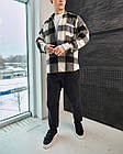 Чоловіча байкова сорочка з начосом у клітку кашемірова тепла, фото 3