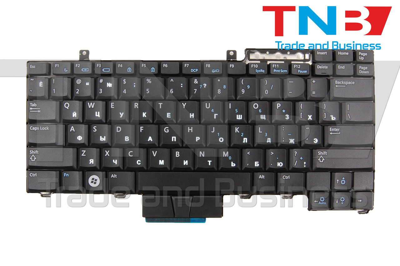 Клавіатура Dell Latitude E5300 E5400 E5500 E6400 E6410 E6500 E6510 чорна без трекпоинта RU Тип2