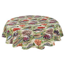 Гобеленова скатертина кругла на стіл LiMaSo Пікнік