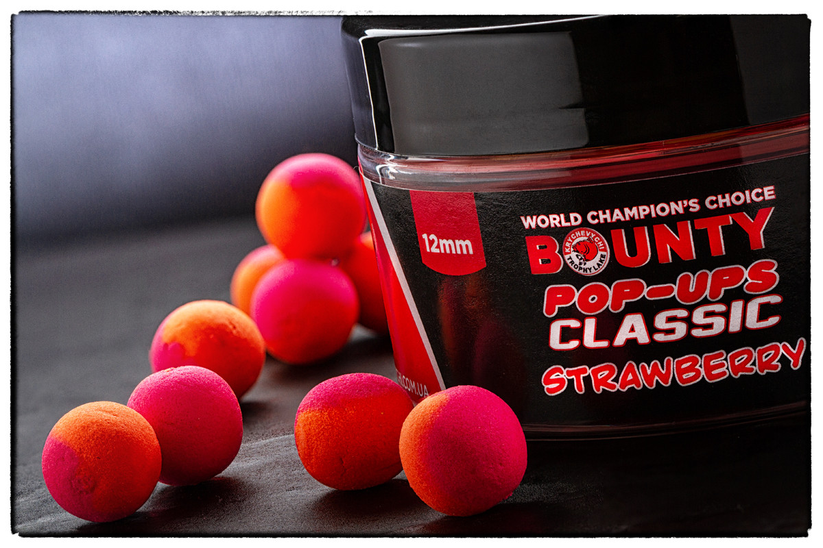 Плаваючі бойли поп-ап BOUNTY CLASSIC STRAWBERRY 8 мм