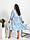 Жіноче однотонне плаття з льону напівбатал 50-60, колір уточнюйте під час замовлення, фото 3