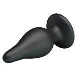 Велика Чорна Анальна пробка із силікону PRETTY LOVE, фото 6