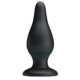 Велика Чорна Анальна пробка із силікону PRETTY LOVE, фото 7