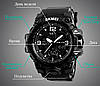 Водонепроникний годинник чоловічий наручний з підсвіткою Skmei чорний, фото 2