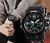 Водонепроникний годинник чоловічий наручний з підсвіткою Skmei чорний, фото 5
