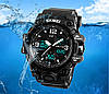 Водонепроникний годинник чоловічий наручний з підсвіткою Skmei чорний, фото 4