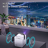 Bonsaii Портативний проектор з переносною ручкою, 8000Lux 1080P, фото 9