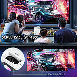 Bonsaii Портативний проектор з переносною ручкою, 8000Lux 1080P, фото 8