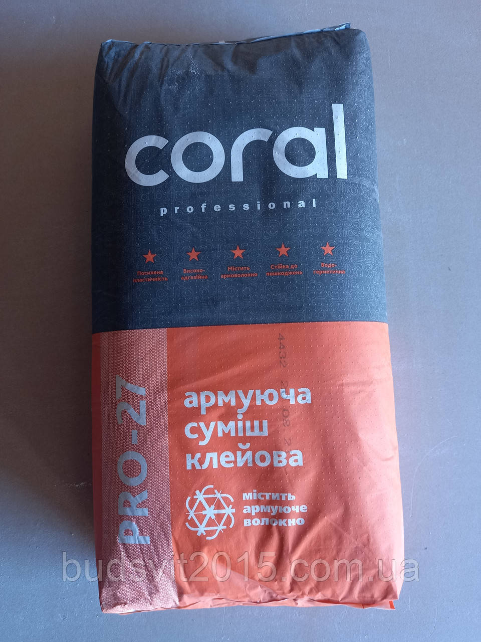 Армуюча суміш клейова 25 кг Coral PRO-27