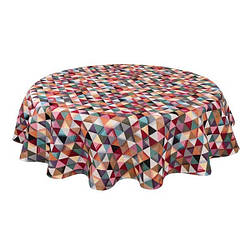 Гобеленова скатертина кругла на стіл LiMaSo GEO117
