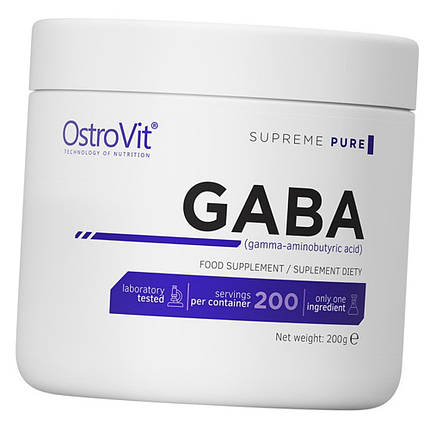 Габа Гамма-аміномасляная кислота OstroVit Gaba 200 g, фото 3