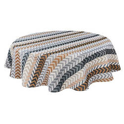 Гобеленова скатертина кругла на стіл LiMaSo ZOOM004