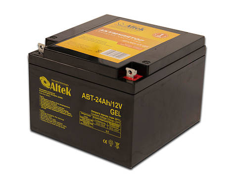 Акумуляторна батарея Altek ABT-24Аh/12V GEL, 24 А·год 12 В, фото 2