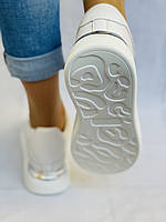 K.lasiya. Жіночі кеди-кросівки білі на платформі. Натуральна шкіра. Розмір 35 36 37 38 39 40, фото 8