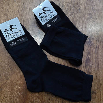 Чоловічі стрейчеві шкарпетки"Топ-Тап",Житомир / 10 пар 27(41-42)чорний