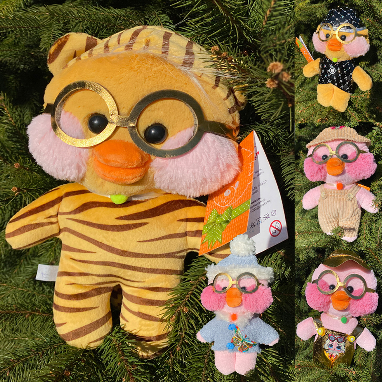 М'яка іграшка Каченя Lalafanfan duck Фаня в асортименті Лалафанфан 27*18*12 см (00246), фото 1