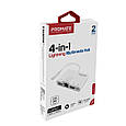 Адаптер Promate MediaSync-LT Lightning to USB 3.0 OTG/RJ45/HDMI/10Вт Lightning-in White (mediasync-lt.white), фото 6