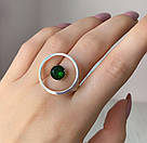 Срібна каблучка-коло з фіанітом Ізіда, фото 2