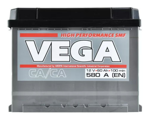 Акумулятор Vega 6CT-60-0 60Ah/580A R+ 0 (ВЕГА) WESTA (ВЕСТА) Автомобільний АКБ Кислотний Україна ПДС, фото 1