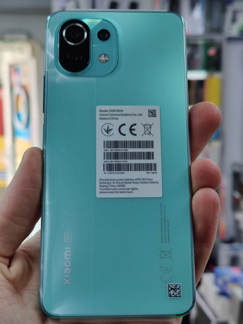 Xiaomi Mi11Lite5G 新品未使用人気のMintGreen Xiaomi Mi11 Lite 5G ミントグリーン