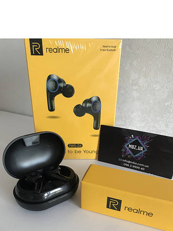 Бездротові Bluetooth-навушники Realme TWS-Z6 вакуумні Чорні, фото 2