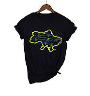 Жіноча футболка  "Руки України"  з патріотичними принтами Український одяг із символікою для жінок