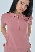 L,XL,2XL. Жіноча футболка поло / Samo - Узбекистан, м'який та приємний бавовняний матеріал, колір рожевий (пудра), фото 2