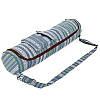 Сумка для йога коврика Yoga bag KINDFOLK FI-8362-3 (размер 17смх72см, полиэстер, хлопок, серый-синий) Код