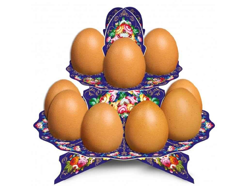 Декоративна підставка для яєць №12 Жостово (12 яєць) ТМ EASTERS, фото 1