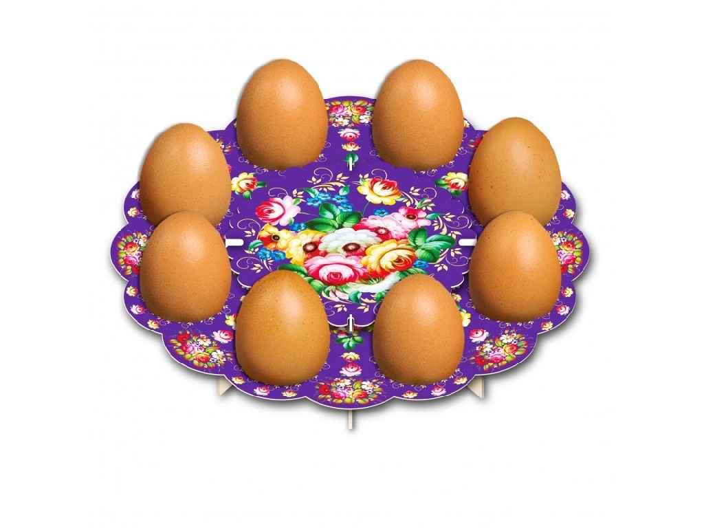 Декоративна підставка для яєць №8 Жостово (8 яєць) ТМ EASTERS, фото 1