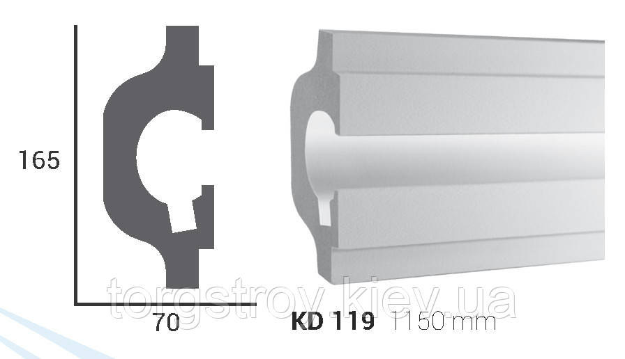 Профіль для прихованого освітлення KD 119 (19315м), Tesori