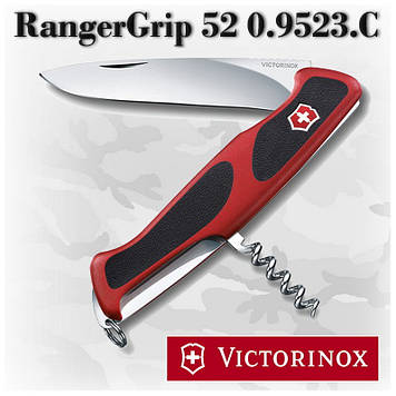 Ніж Victorinox RangerGrip 52 0.9523.C червоно-чорний, 5 функцій