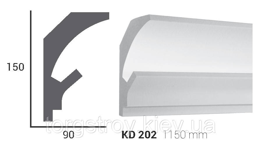 Профіль для прихованого освітлення KD 202 (1.15 м), Tesori