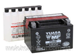 Акумулятор для мотоцикла YUASA YTX9-BS сухозаряженный AGM 9Ah 135A 150x87x105, фото 3