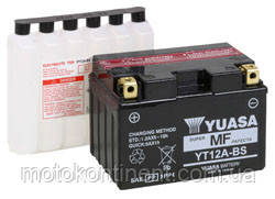 Акумулятор для мотоцикла YUASA YT12A-BS сухозаряженный AGM 10Ah 175A 150x87x130, фото 1