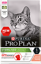 Корм PRO PLAN Sterilised для стерилизованных кошек, с лососем, 400 г